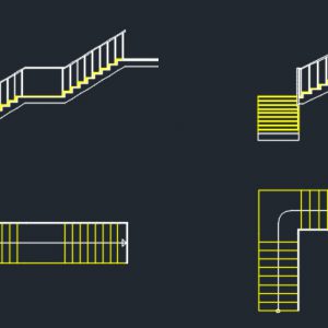 اتوکد انواع پله دانلود طراحي انواع پله در پلان و نما