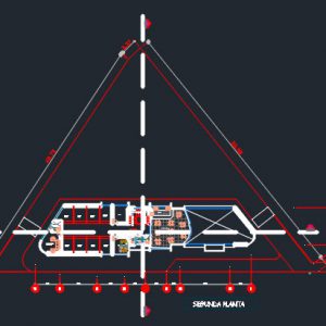 پلان ترمینال دانلود طراحي اتوکد ترمينال اتوبوس کوچک با نما و برش