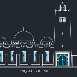 اتوکد مسجد با ستون گذاري