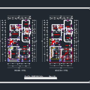 دانلود اتوکد پروژه خانه دوبلکس با جزييات تاسيساتي و رندر و نما در ابعاد 10 در 17.5 متر