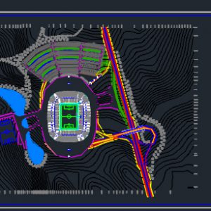 اتوکد ورزشگاه فوتبال دانلود پروژه کامل ورزشگاه 45 هزار نفری (استادیوم فوتبال)