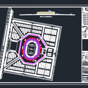دانلود طراحي پلان استاديوم 32 هزار نفري با امکانات کامل