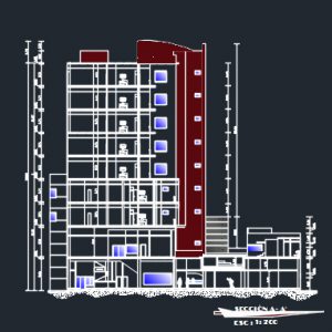 پلان هتل 9 طبقه دانلود پروژه کامل هتل 9 طبقه با امکانات کامل و رندر 3بعدي