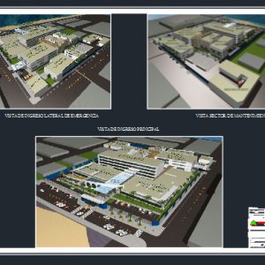 دانلود پروژه کامل بیمارستان پلان طبقات،نما،رندر های 3بعدی