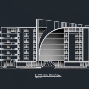 دانلود پلان هتل طراحی کامل زیبای هتل 5 ستاره به همراه پلان،نما،برش و پارکینگ
